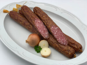 Hausmacher Schweineluftgetrocknete Mettwurst (dünne Stracke)