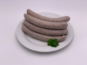 Grob gebrühte Bratwurst