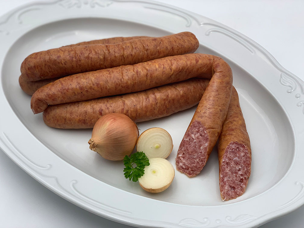 Hausmacher geräucherte Mettwurst, großes Paar | Meistermetzger Romrod