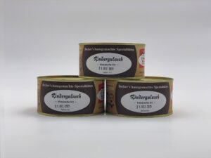 Rindergulasch (in der Dose)